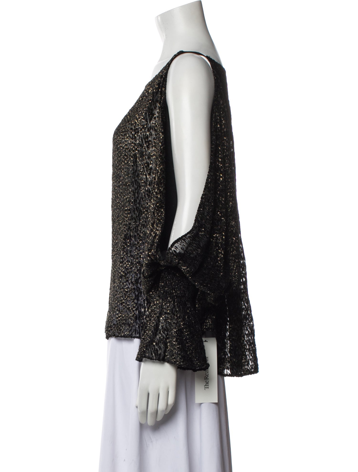 Nili Lotan Printed Scoop Neck Blouse