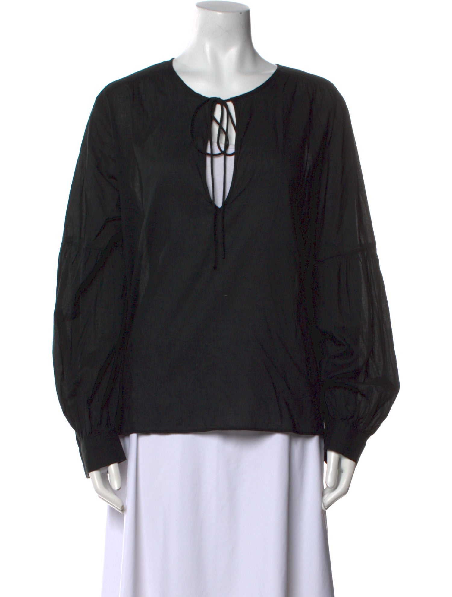 Nili Lotan V-Neck Long Sleeve Blouse