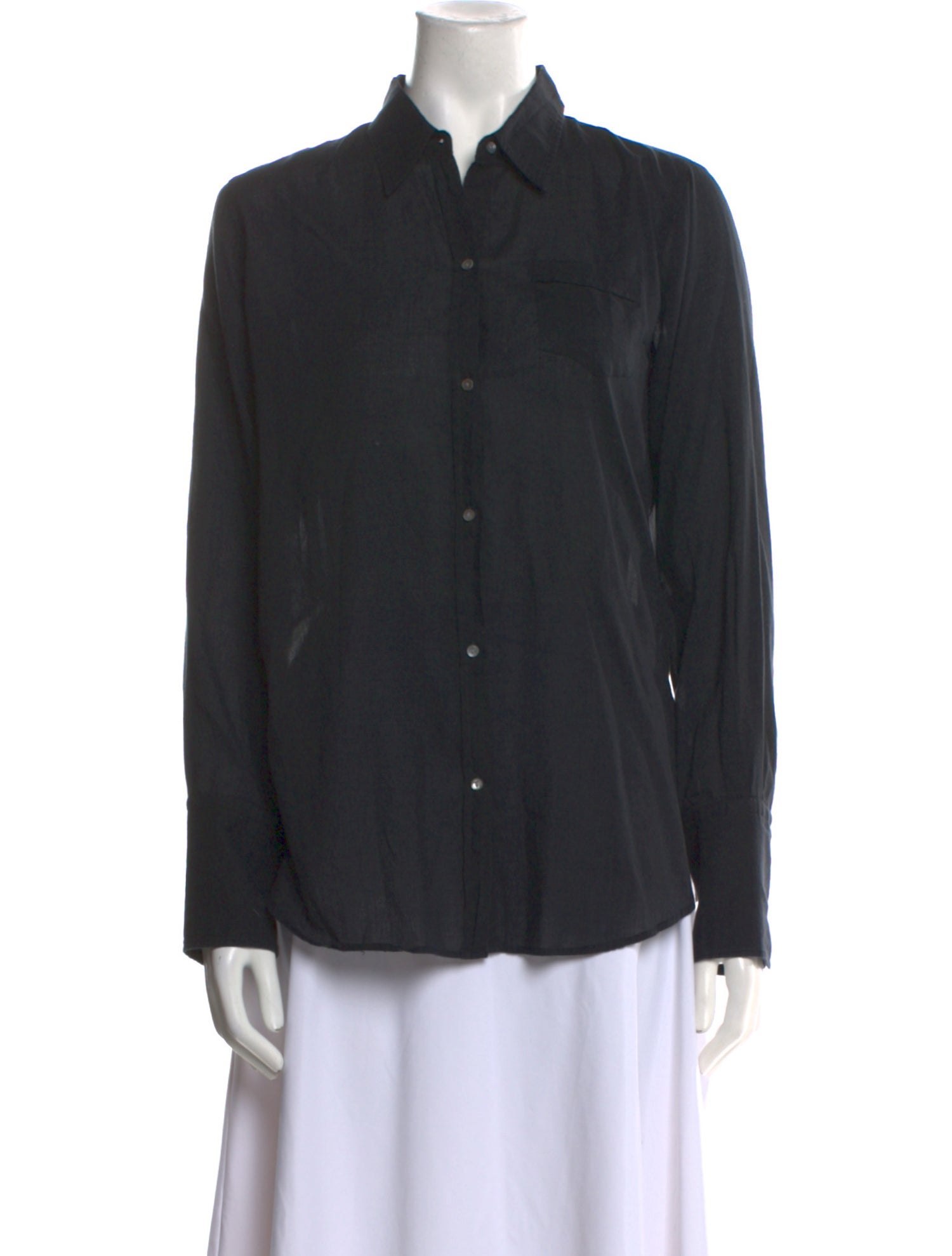 Nili Lotan Long Sleeve Button-Up Top