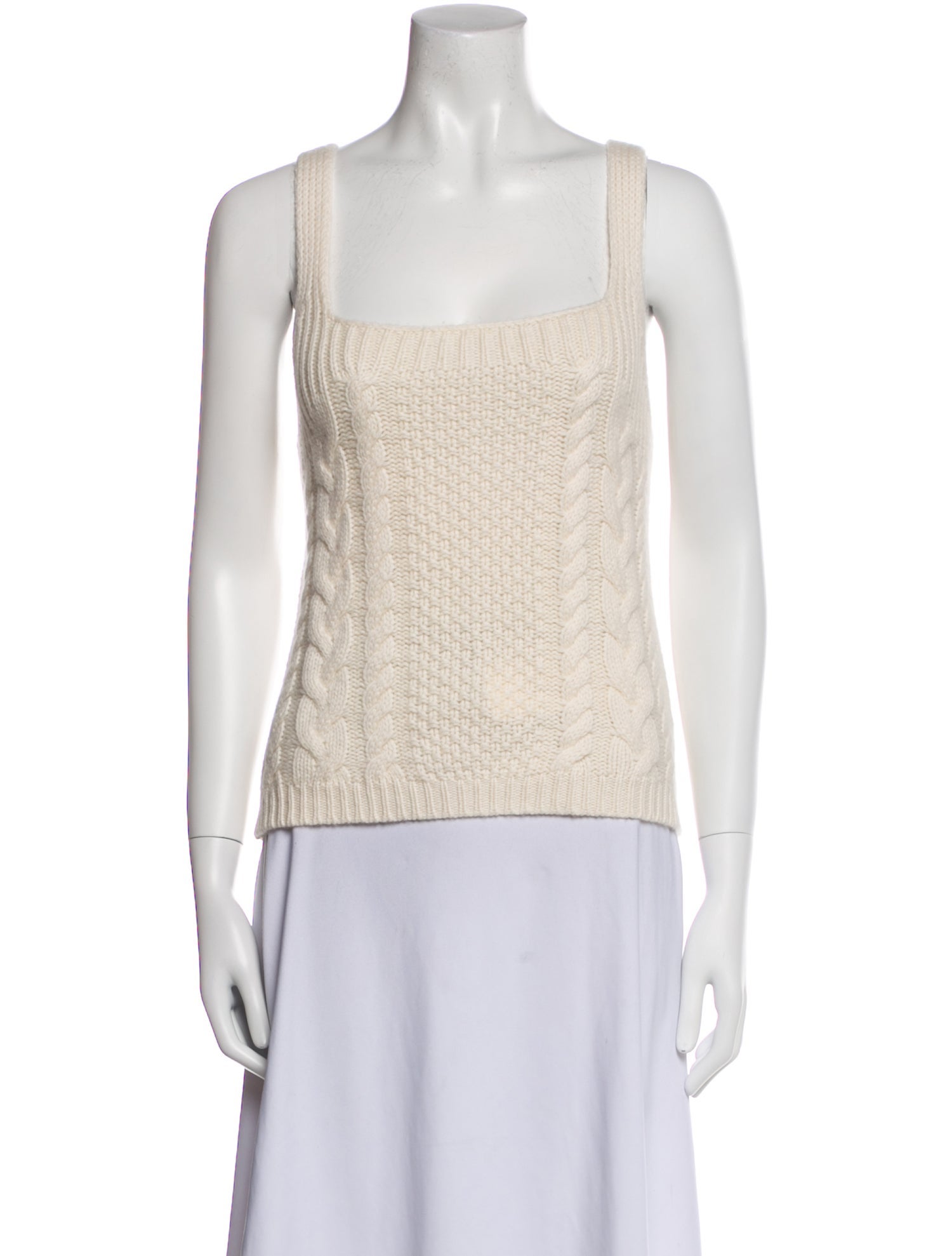 Nili Lotan Cashmere Square Neckline Top