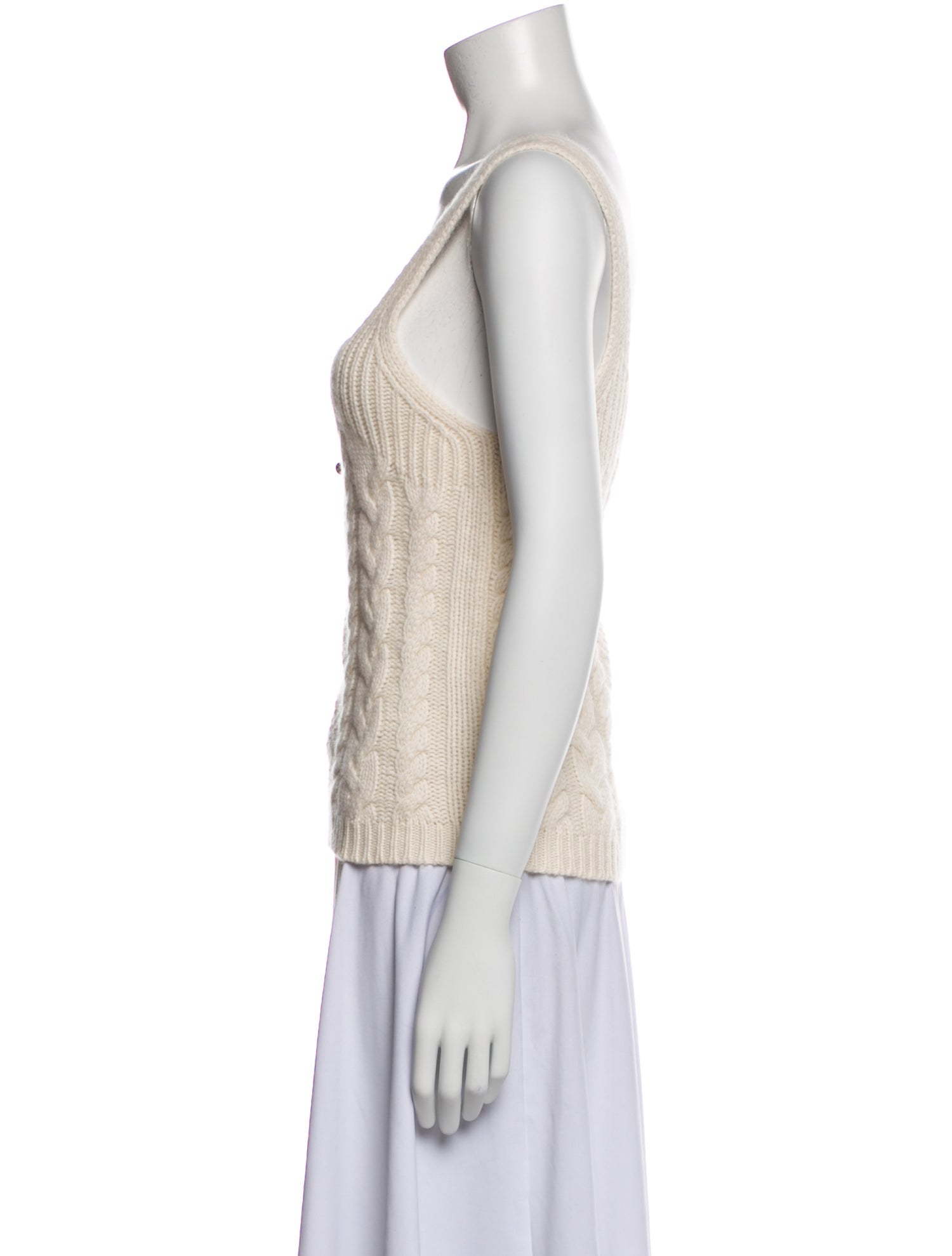 Nili Lotan Cashmere Square Neckline Top