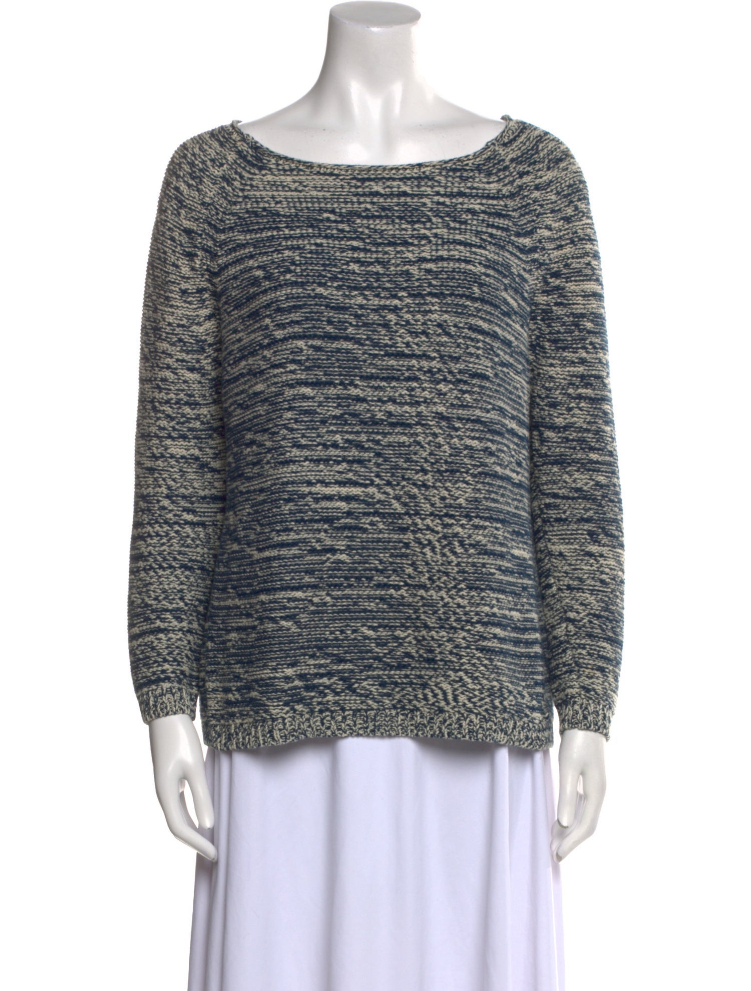 Nili Lotan Printed Scoop Neck Sweater