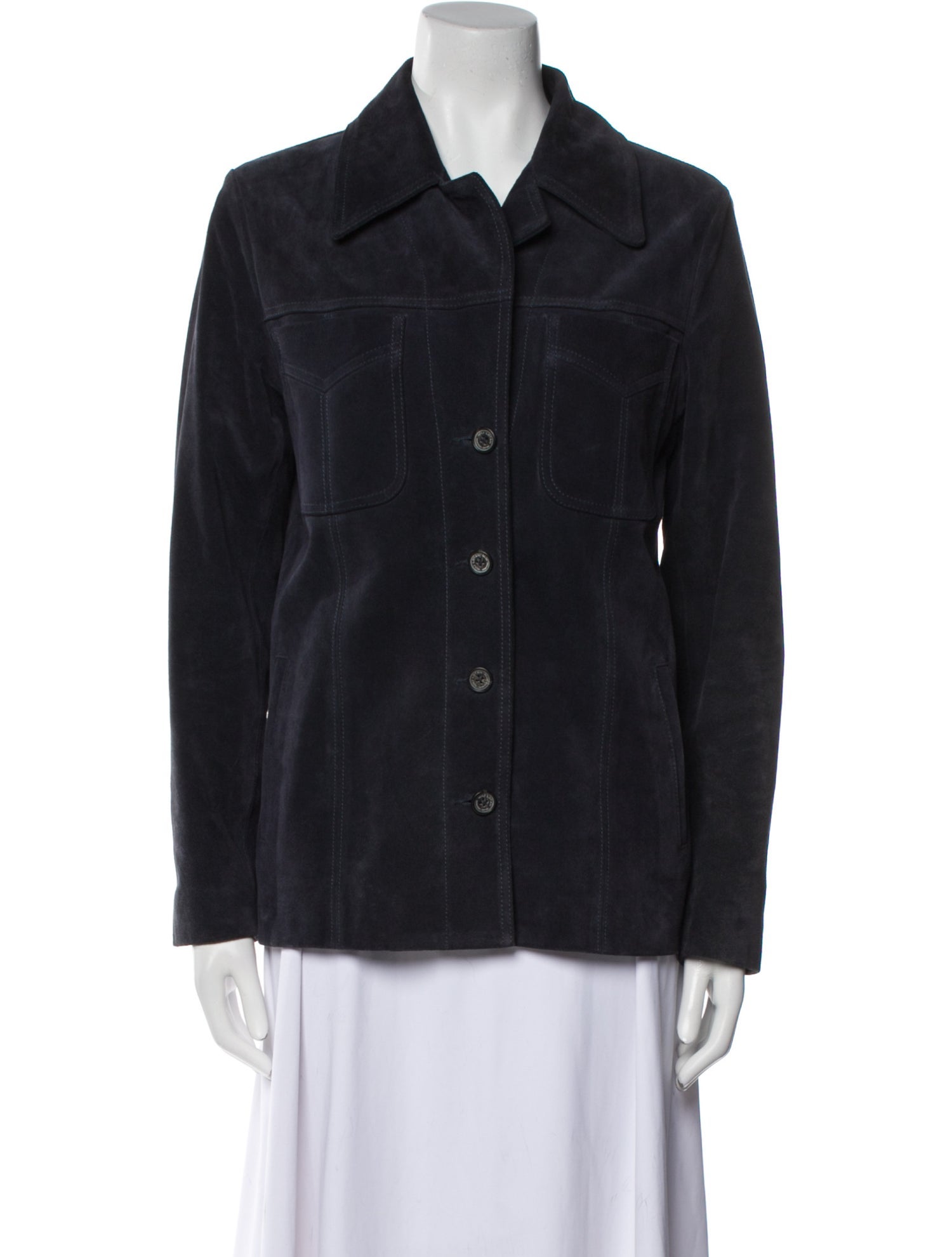 Nili Lotan Suede Denim Jacket