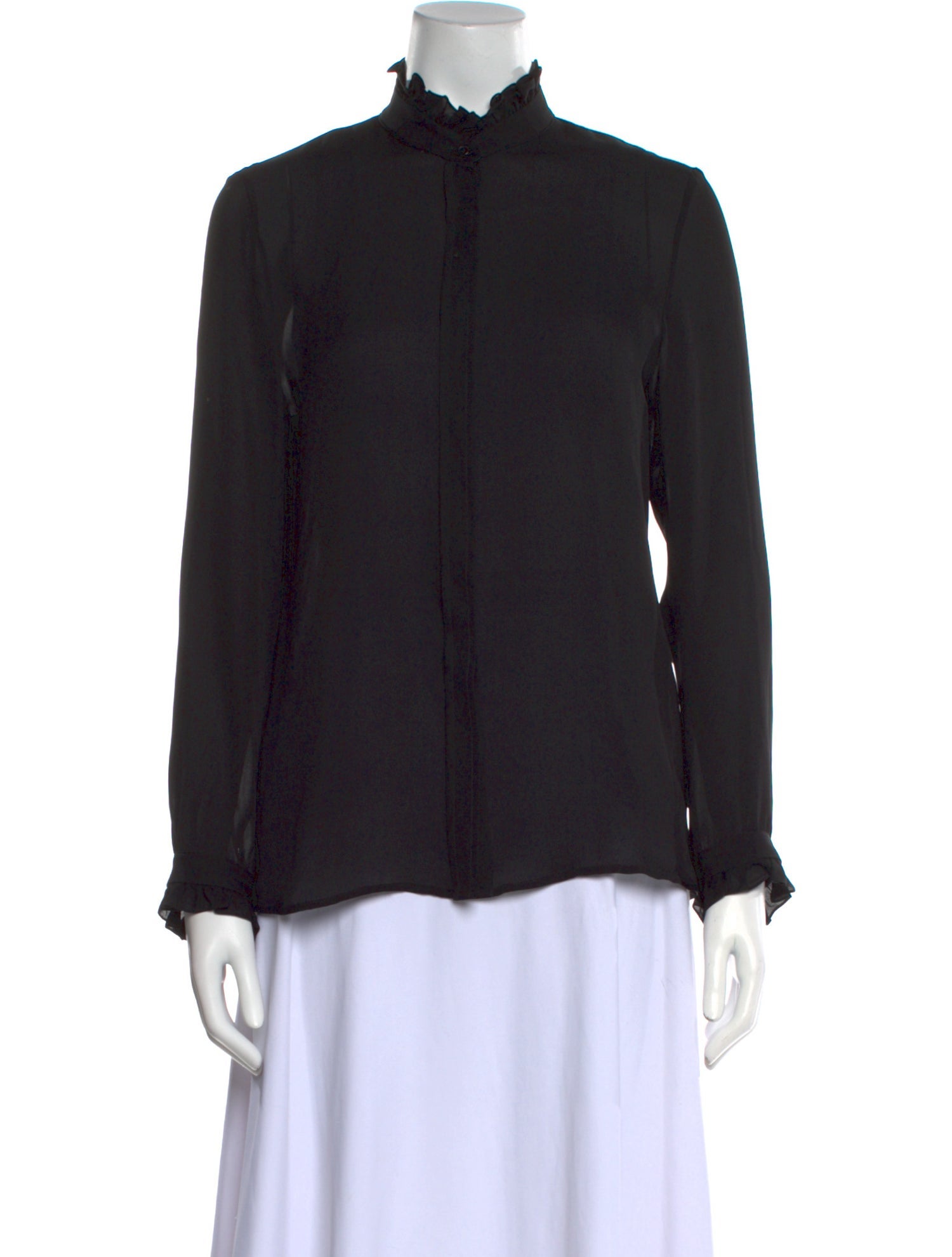 Nili Lotan Silk Mock Neck Blouse w/ Tags