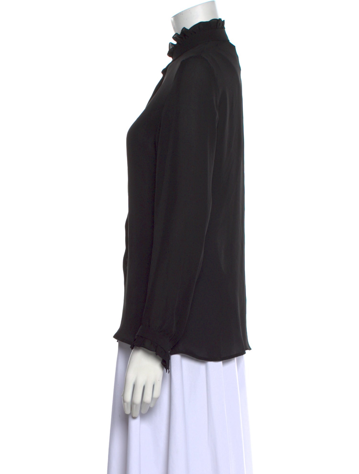 Nili Lotan Silk Mock Neck Blouse w/ Tags