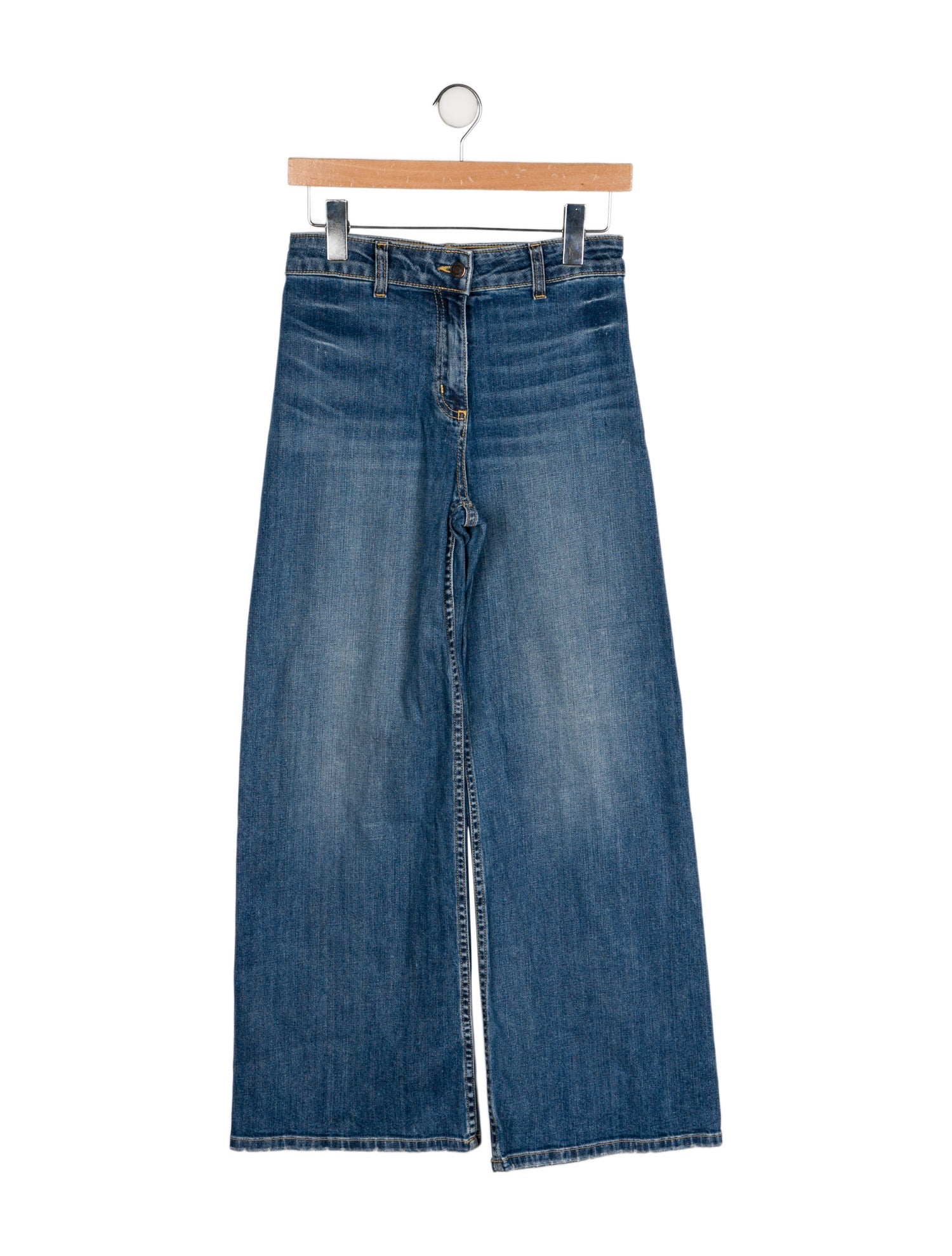 Nili Lotan Mid-Rise Wide Leg Jeans