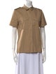 Nili Lotan Short Sleeve Button-Up Top