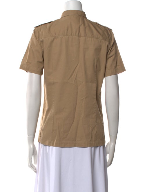 Nili Lotan Short Sleeve Button-Up Top