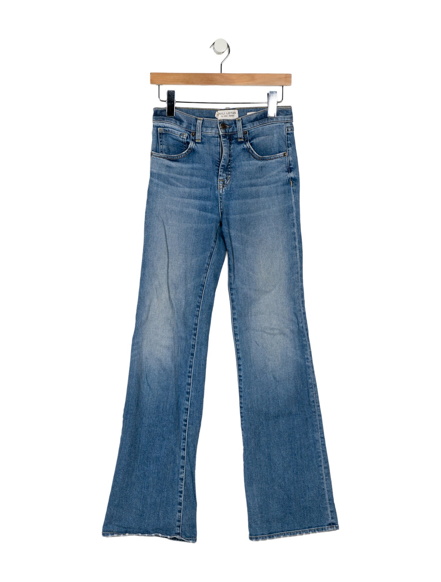 Nili Lotan Mid-Rise Wide Leg Jeans