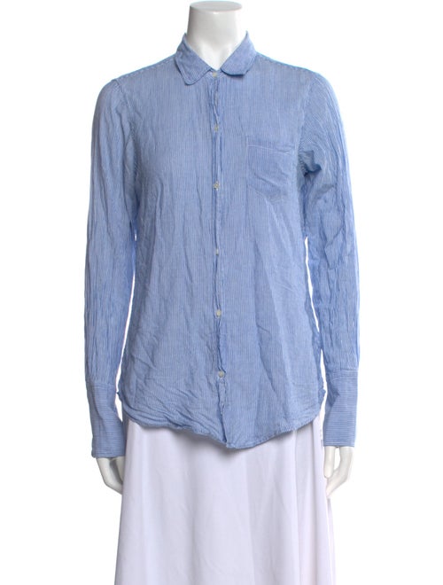 Nili Lotan Striped Long Sleeve Button-Up Top