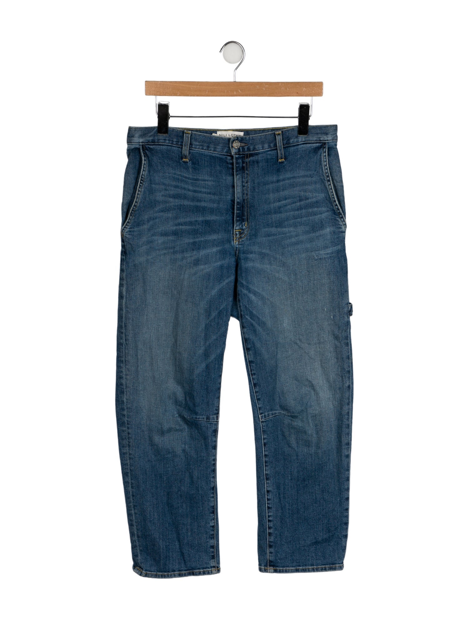 Nili Lotan Mid-Rise Straight Leg Jeans