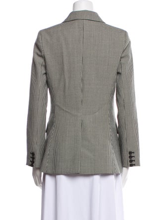 Nili Lotan Virgin Wool Houndstooth Print Blazer