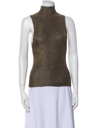 Nili Lotan Printed Turtleneck Top