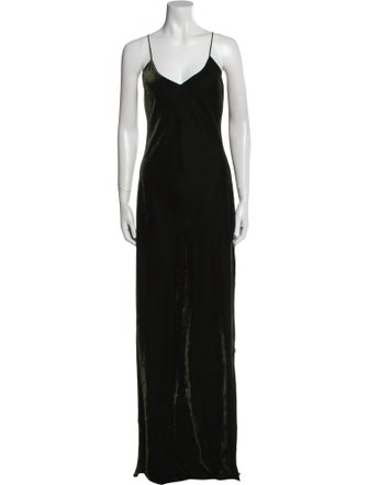 Nili Lotan V-Neck Long Dress