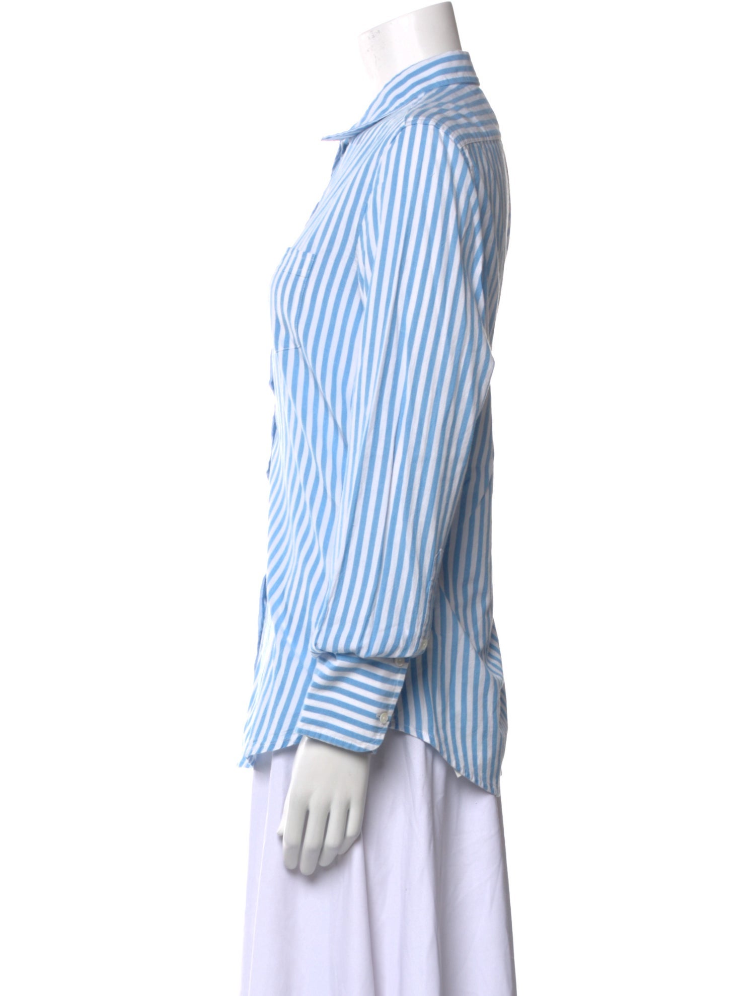 Nili Lotan Striped Long Sleeve Button-Up Top w/ Tags