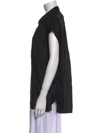 Nili Lotan Short Sleeve Button-Up Top