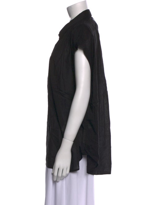 Nili Lotan Short Sleeve Button-Up Top