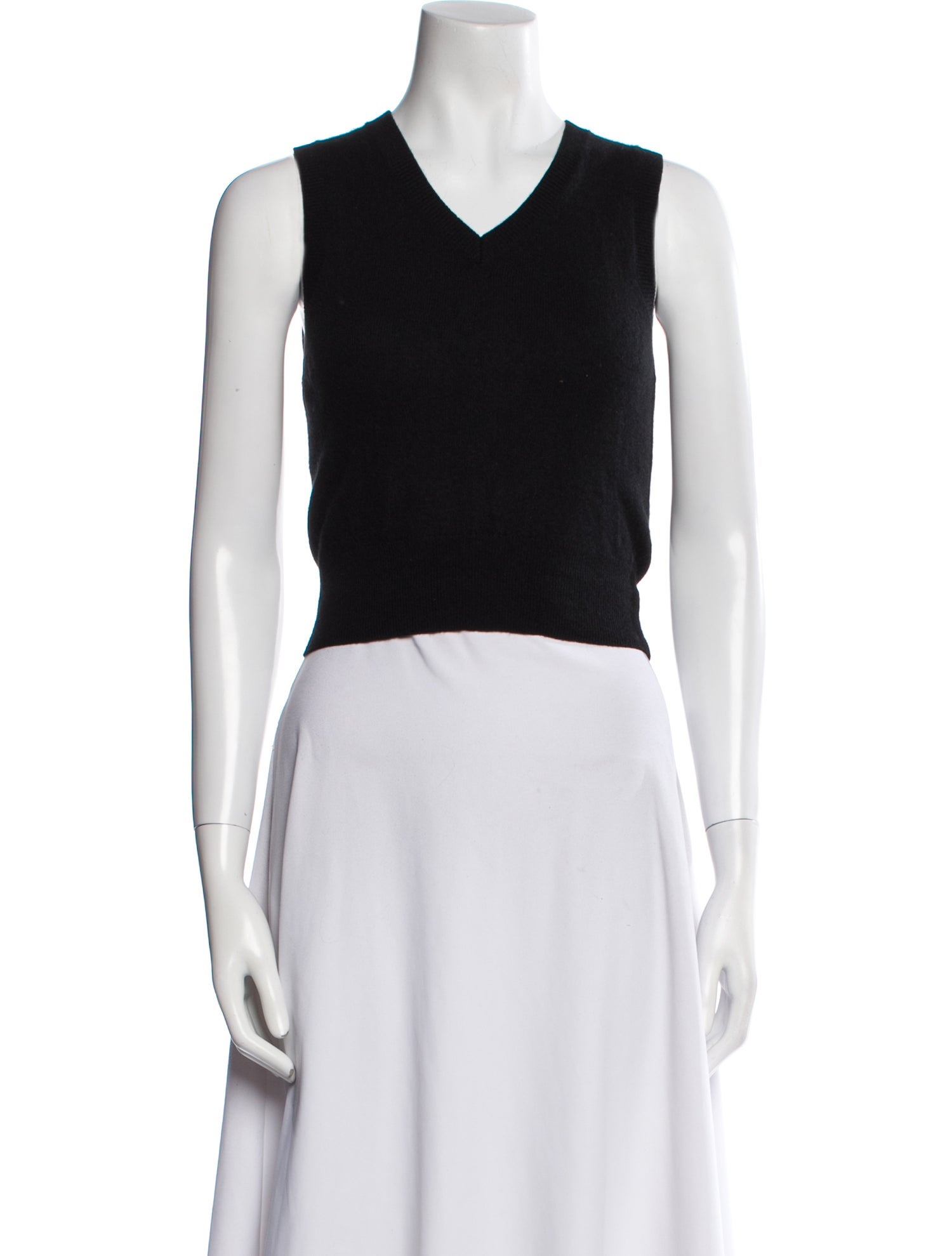 Nili Lotan Cashmere V-Neck Crop Top