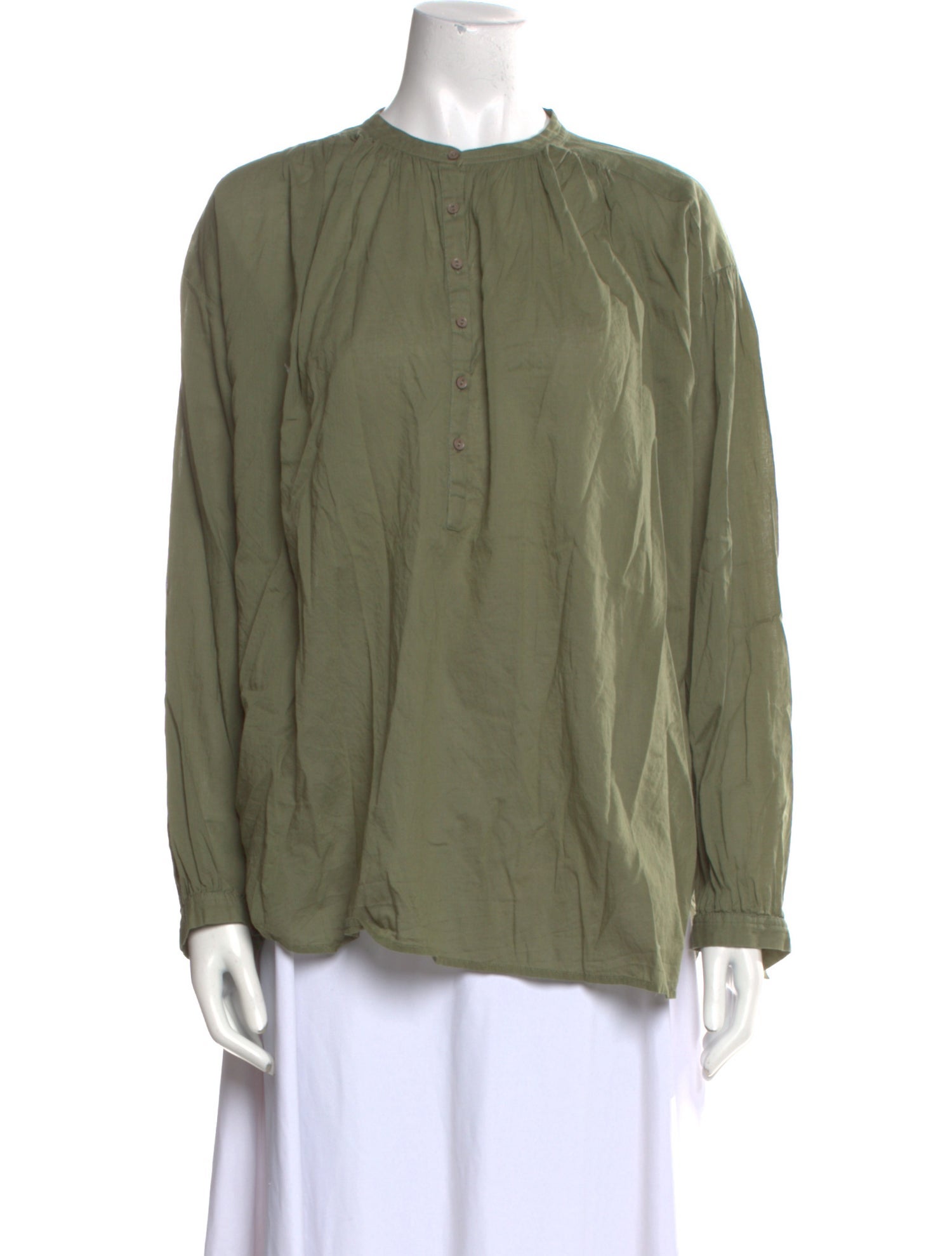 Nili Lotan Crew Neck Long Sleeve Blouse