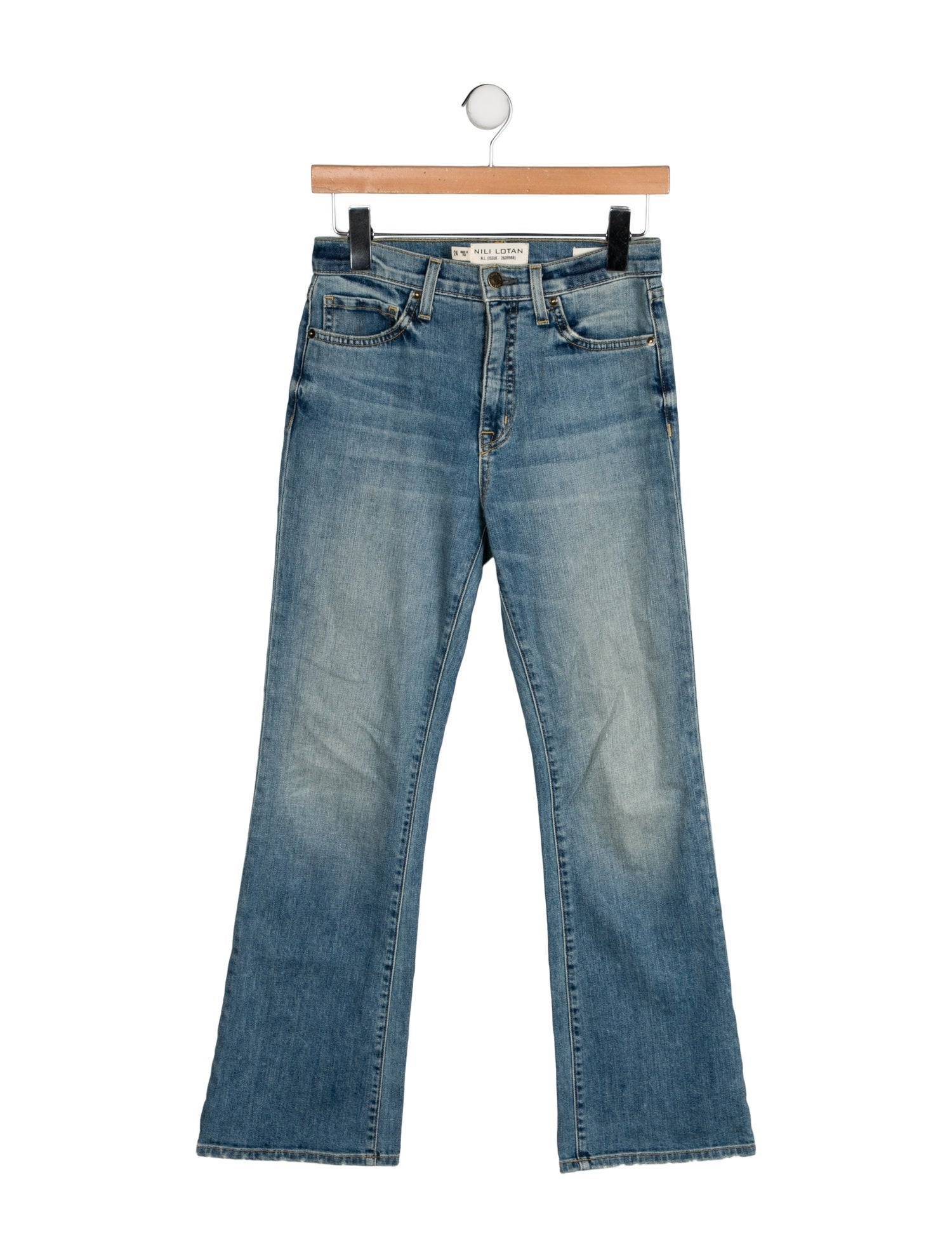 Nili Lotan Mid-Rise Wide Leg Jeans