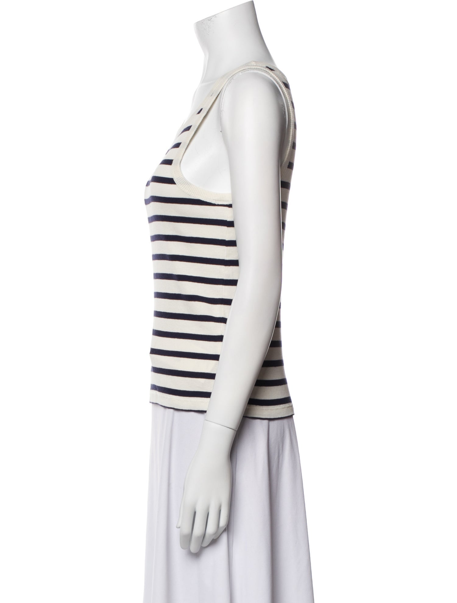 Nili Lotan Striped Scoop Neck Top