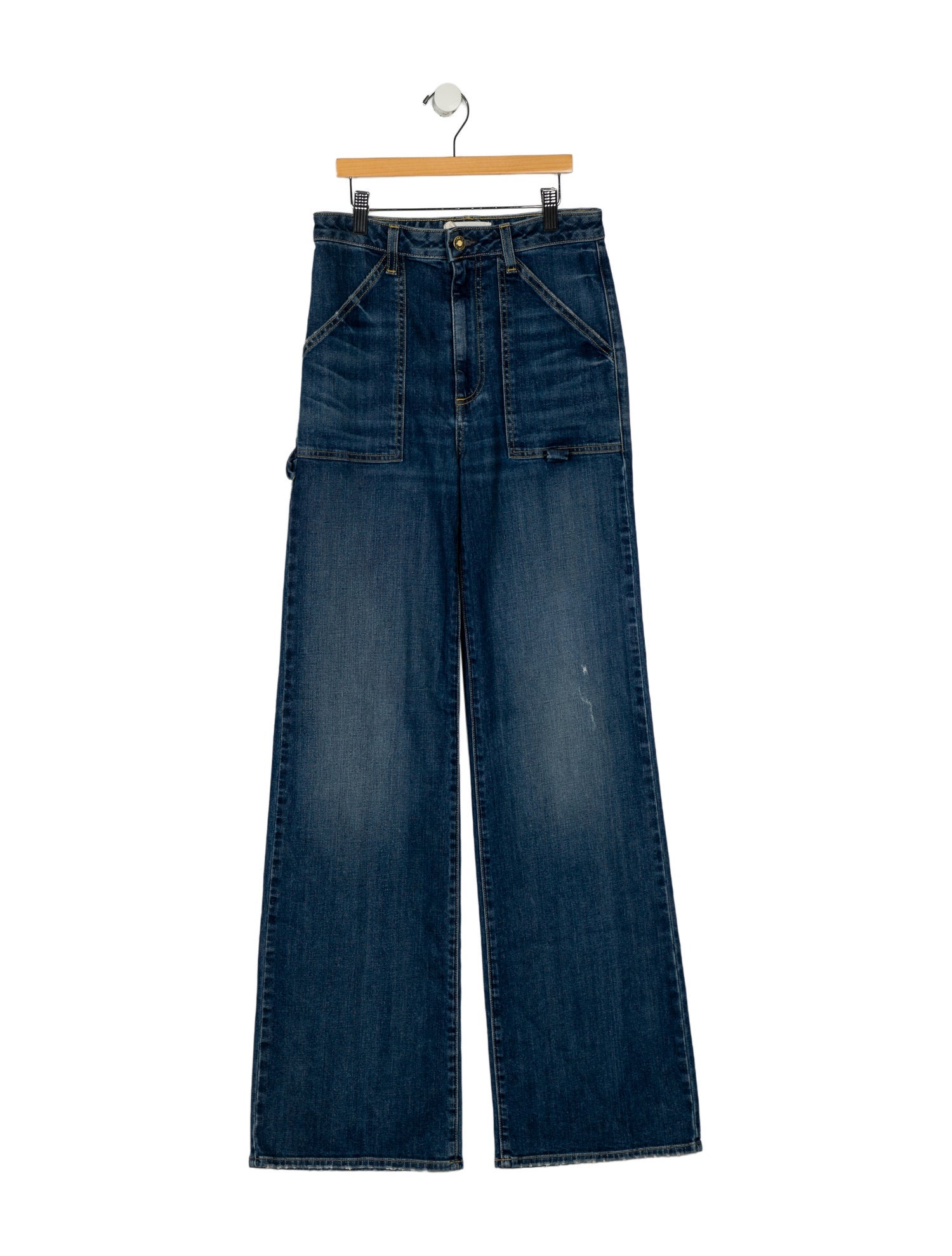 Nili Lotan Mid-Rise Wide Leg Jeans