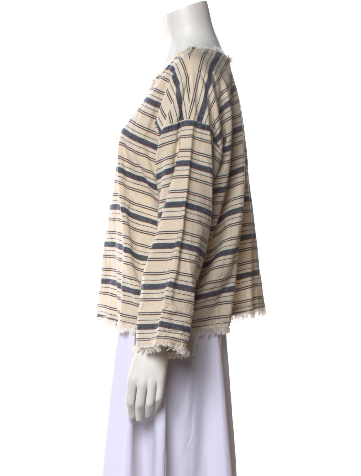 Nili Lotan Striped Bateau Neckline Top