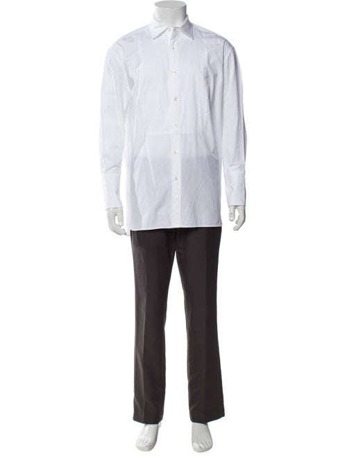 Nili Lotan Striped Long Sleeve Tuxedo Shirt