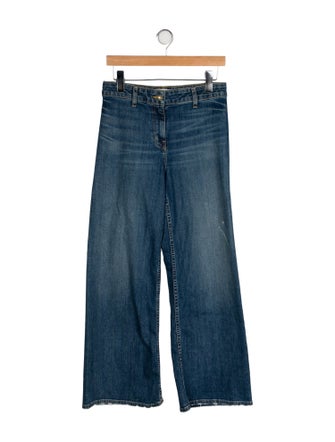 Nili Lotan Mid-Rise Wide Leg Jeans