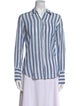 Nili Lotan Striped Long Sleeve Button-Up Top