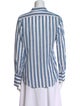 Nili Lotan Striped Long Sleeve Button-Up Top
