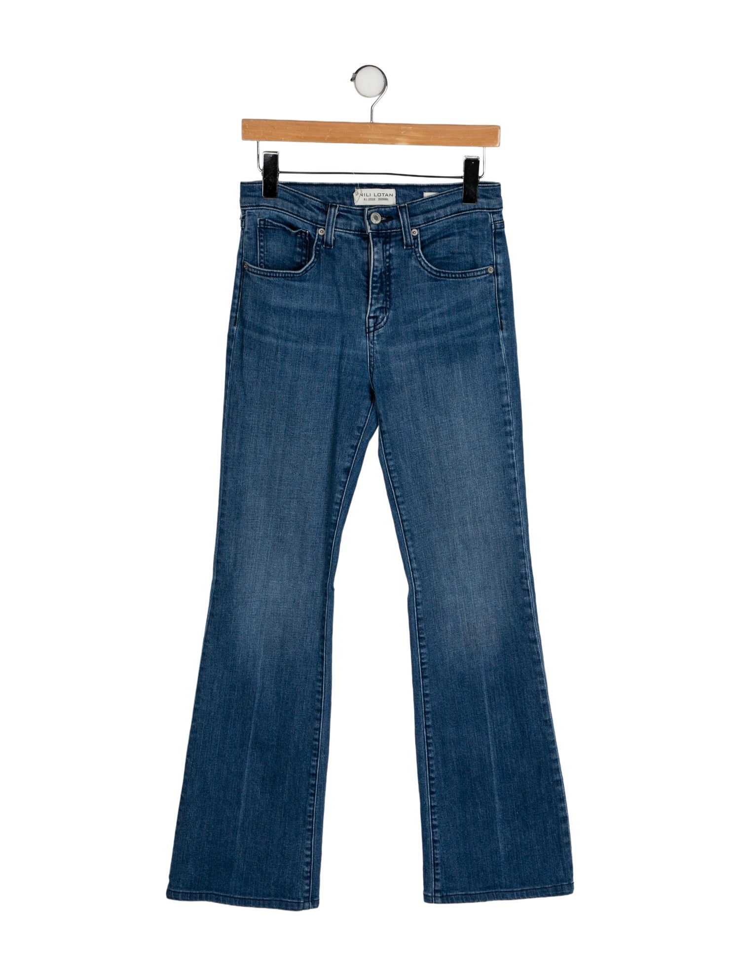 Nili Lotan Mid-Rise Wide Leg Jeans