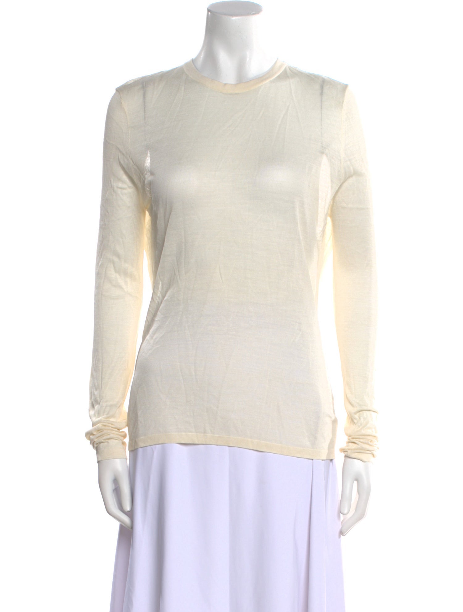 Nili Lotan Silk Crew Neck Sweatshirt