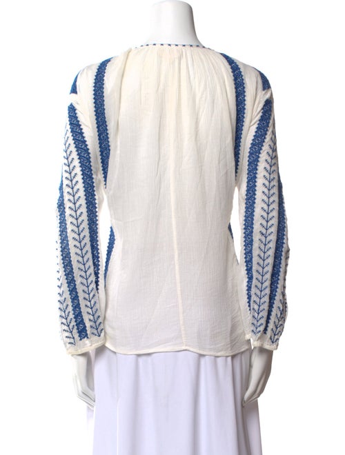 Nili Lotan Printed Scoop Neck Blouse