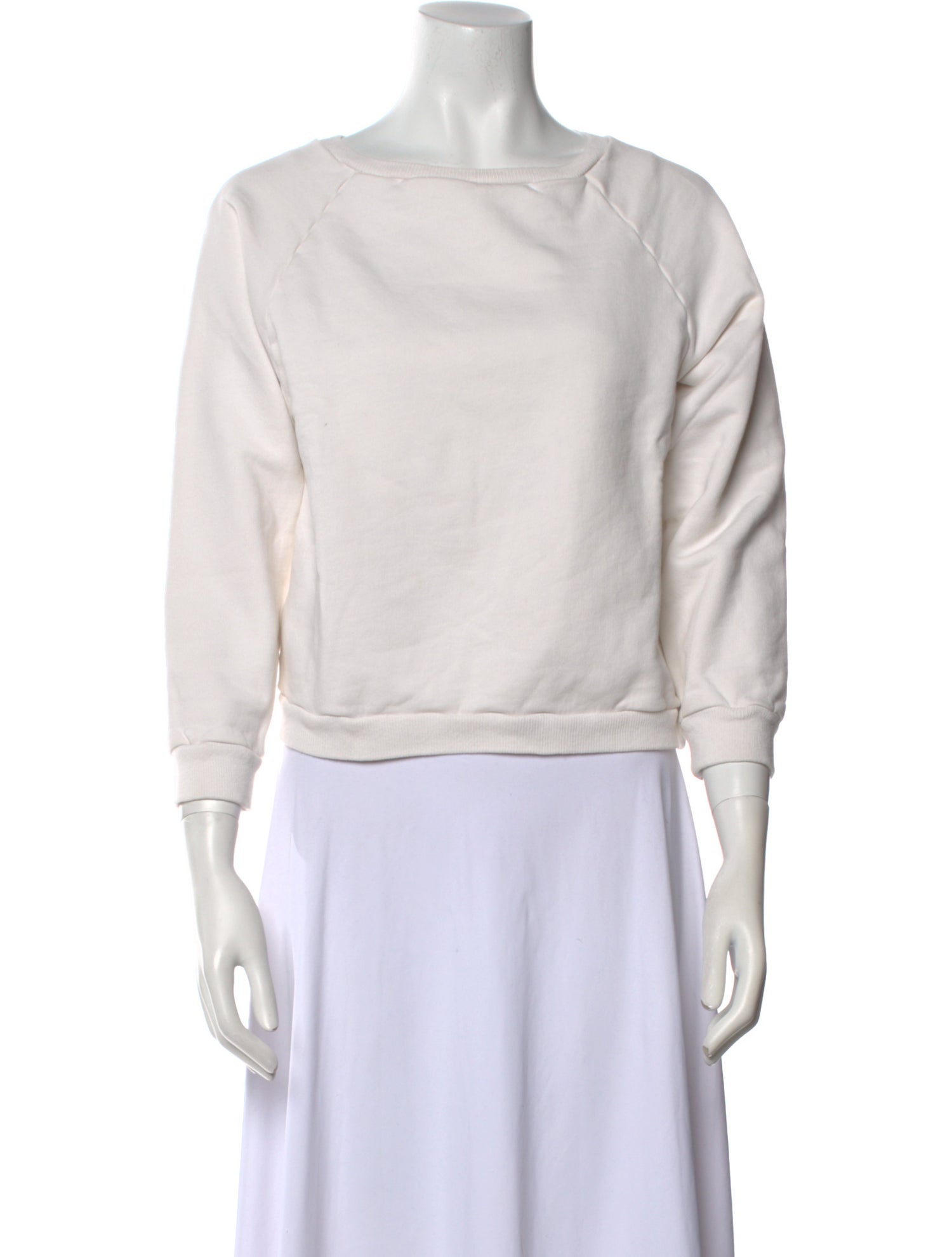 Nili Lotan Bateau Neckline Three-Quarter Sleeve Sweatshirt