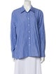 Nili Lotan Striped Long Sleeve Button-Up Top