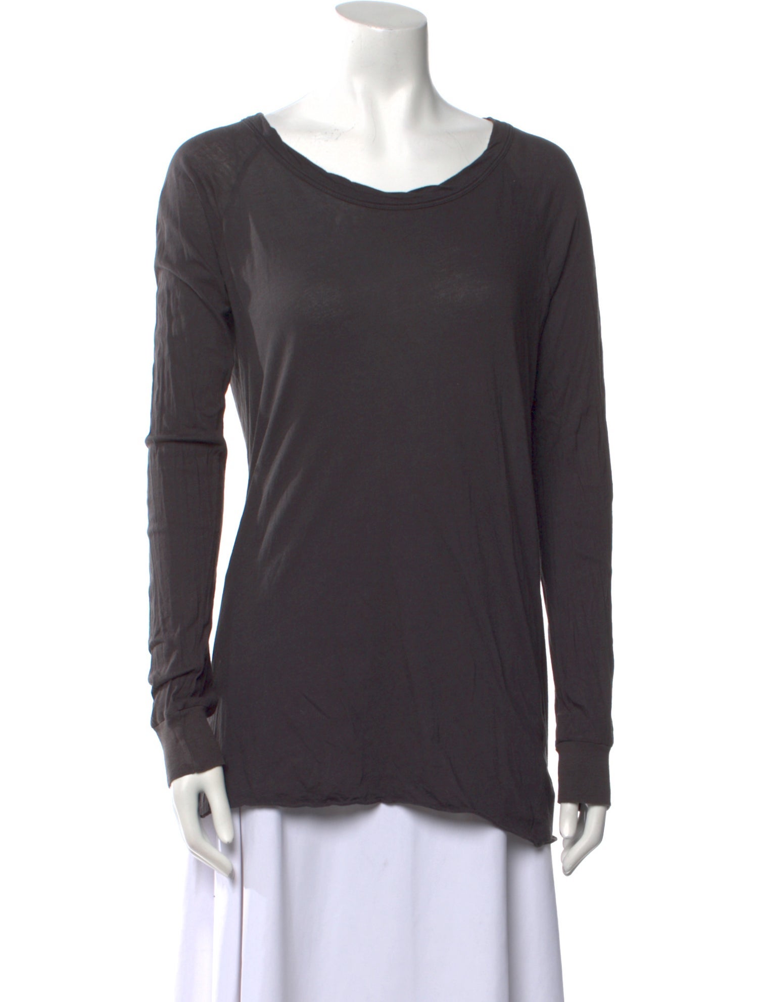 Nili Lotan Scoop Neck Long Sleeve T-Shirt