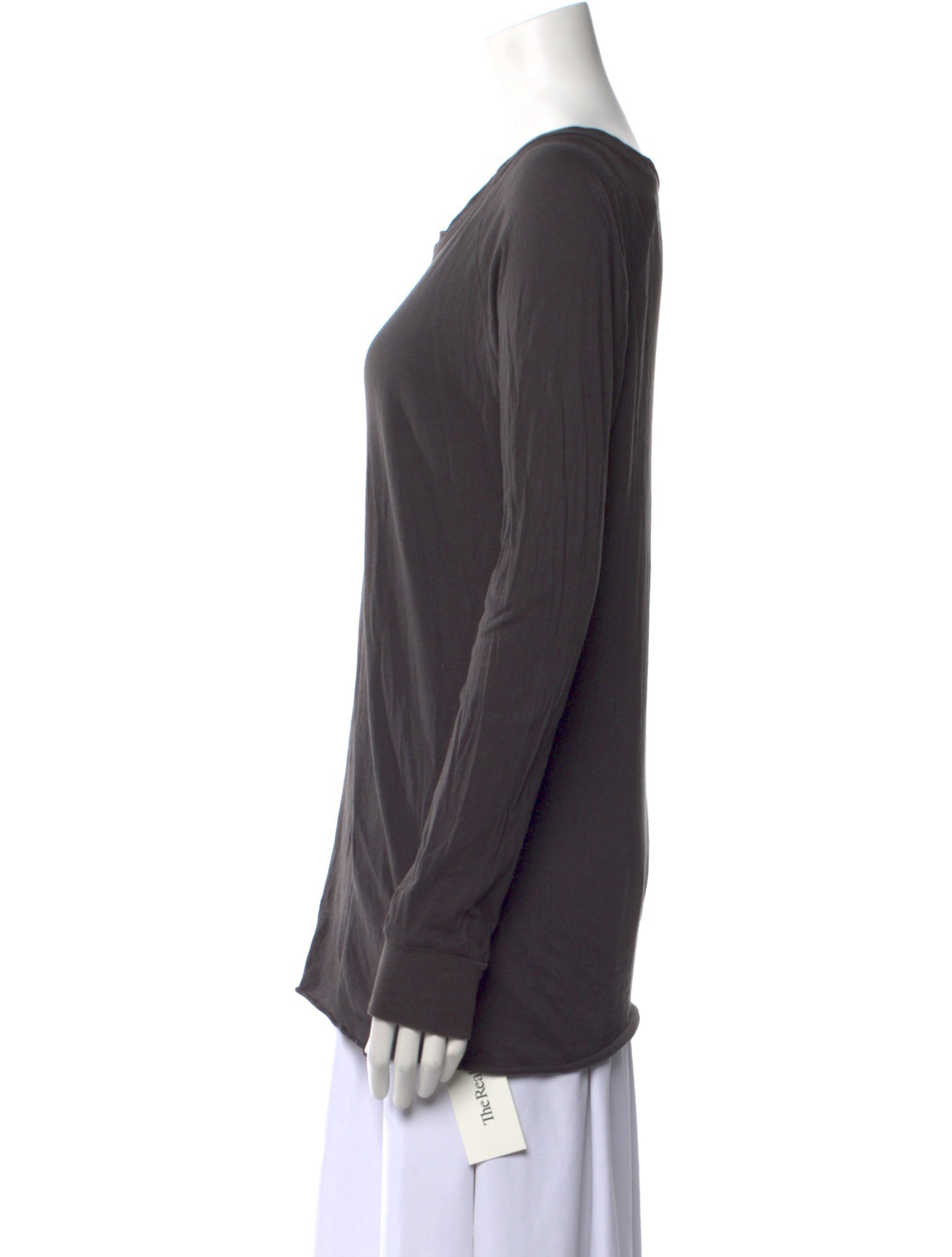 Nili Lotan Scoop Neck Long Sleeve T-Shirt