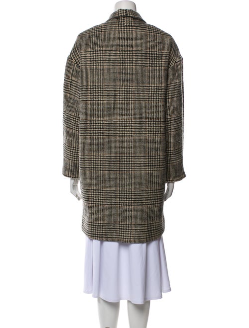 Nili Lotan Virgin Wool Houndstooth Print Coat