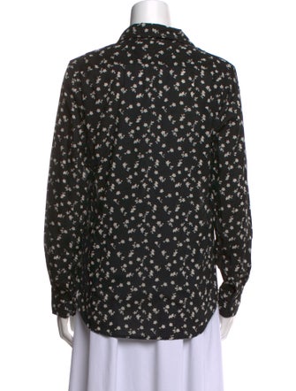 Nili Lotan Printed Long Sleeve Button-Up Top