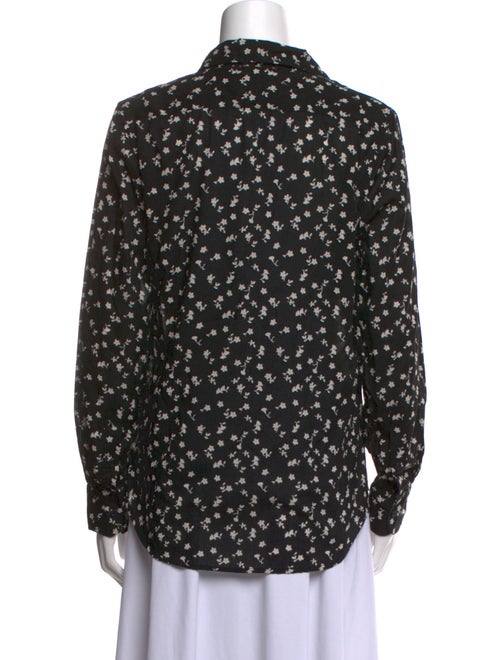 Nili Lotan Printed Long Sleeve Button-Up Top