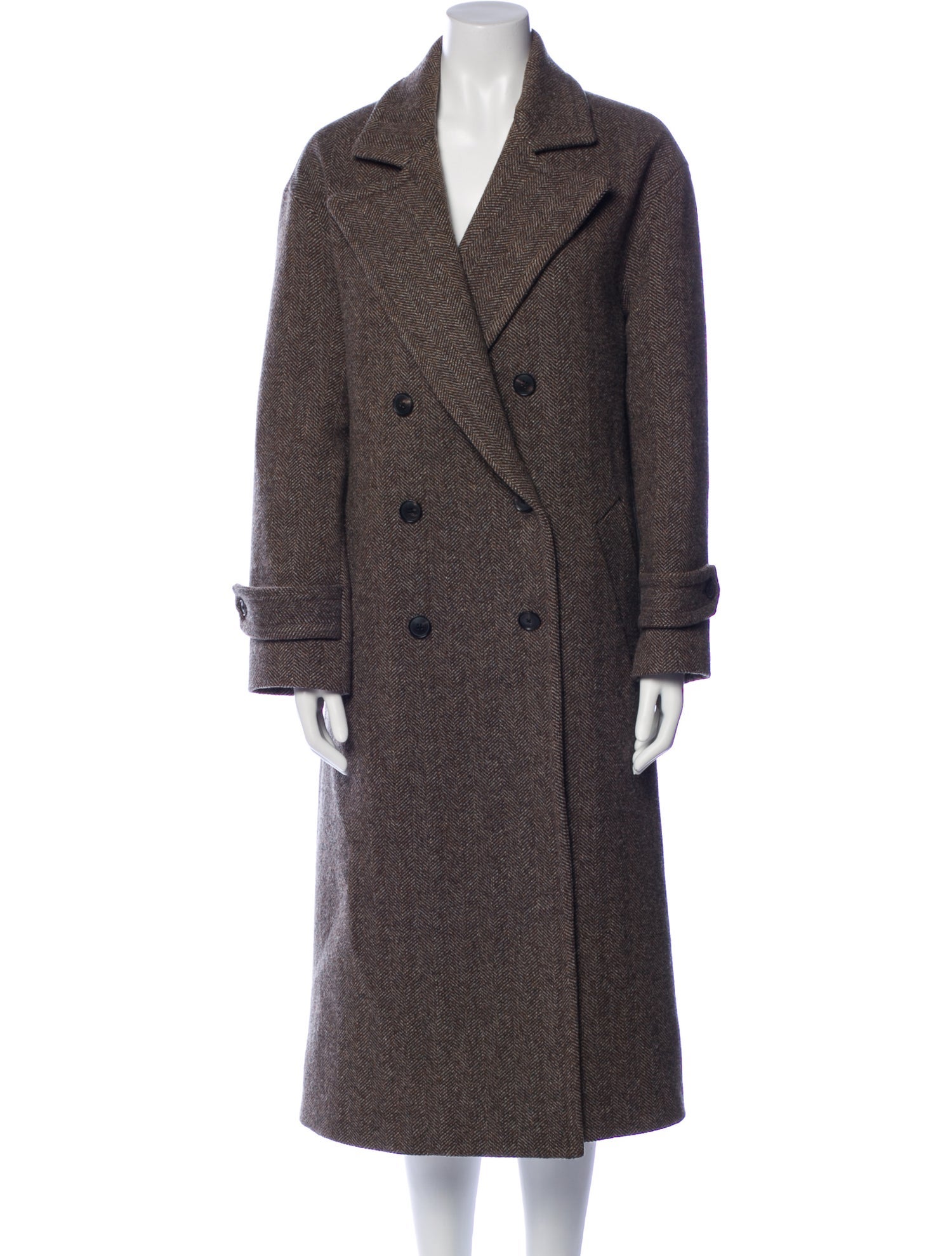 Nili Lotan Virgin Wool Tweed Pattern Coat