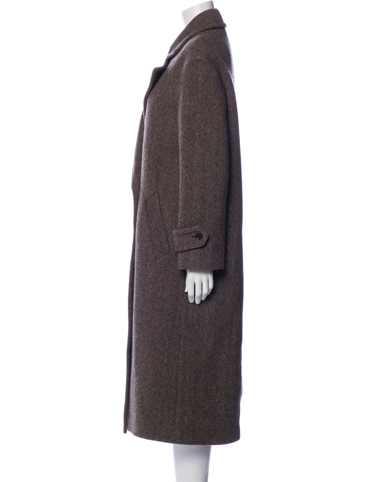 Nili Lotan Virgin Wool Tweed Pattern Coat