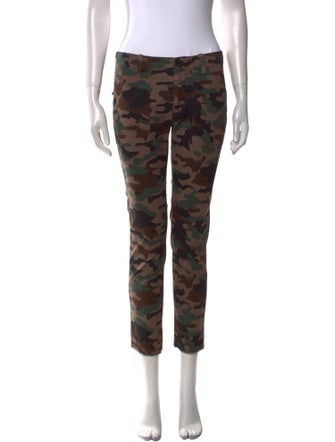 Nili Lotan Camouflage Print Skinny Leg Pants