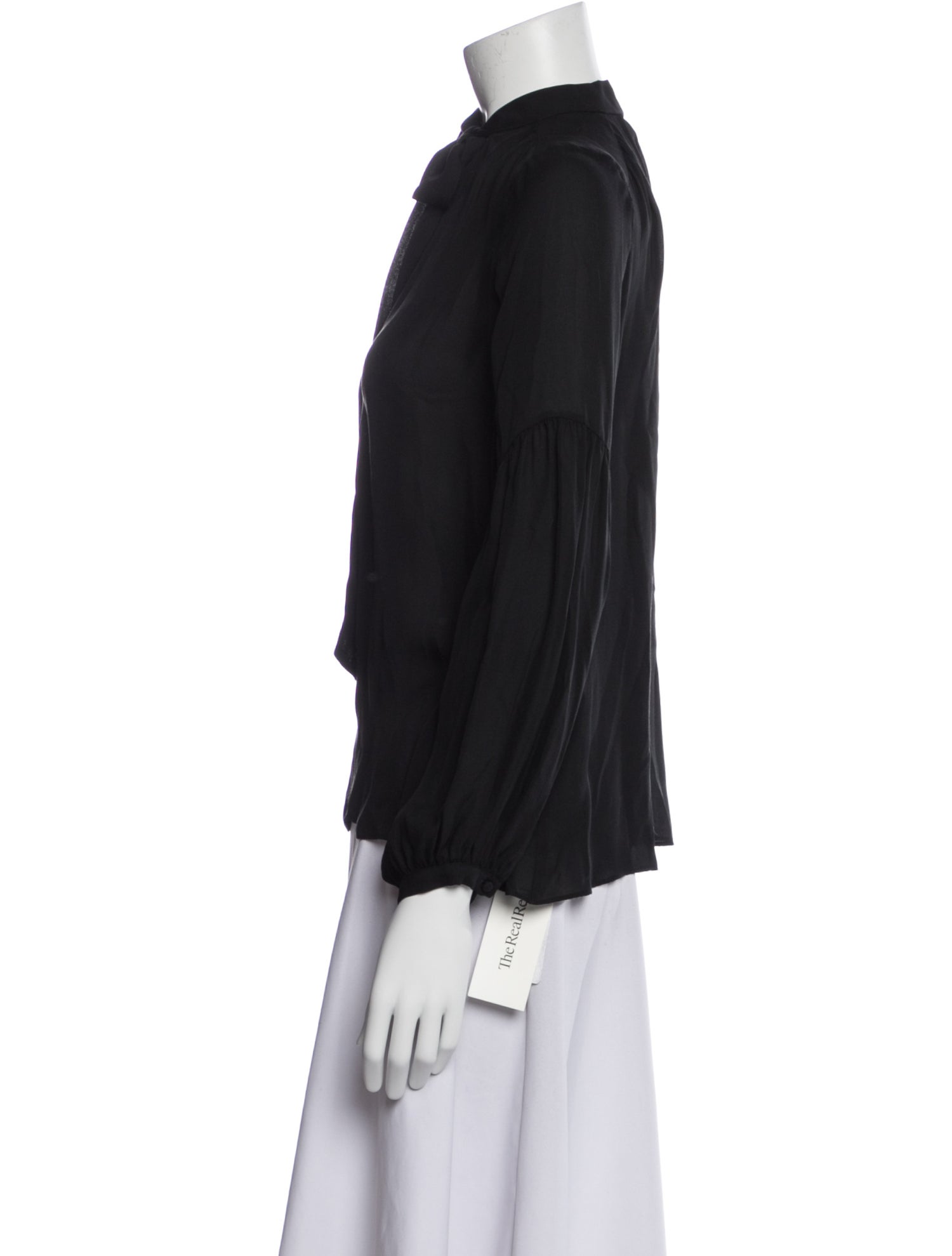 Nili Lotan Silk Mock Neck Blouse