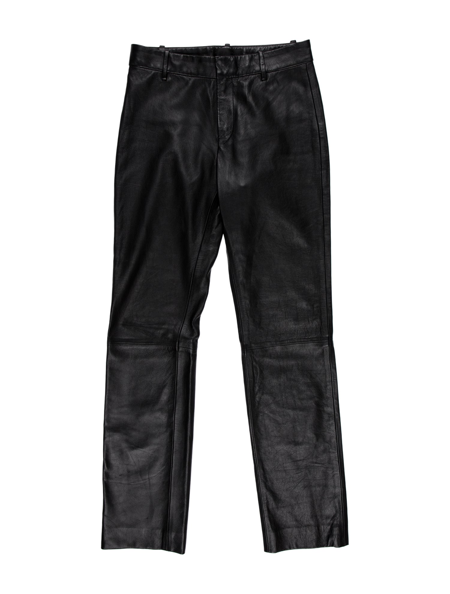 Nili Lotan Lamb Leather Straight Leg Pants