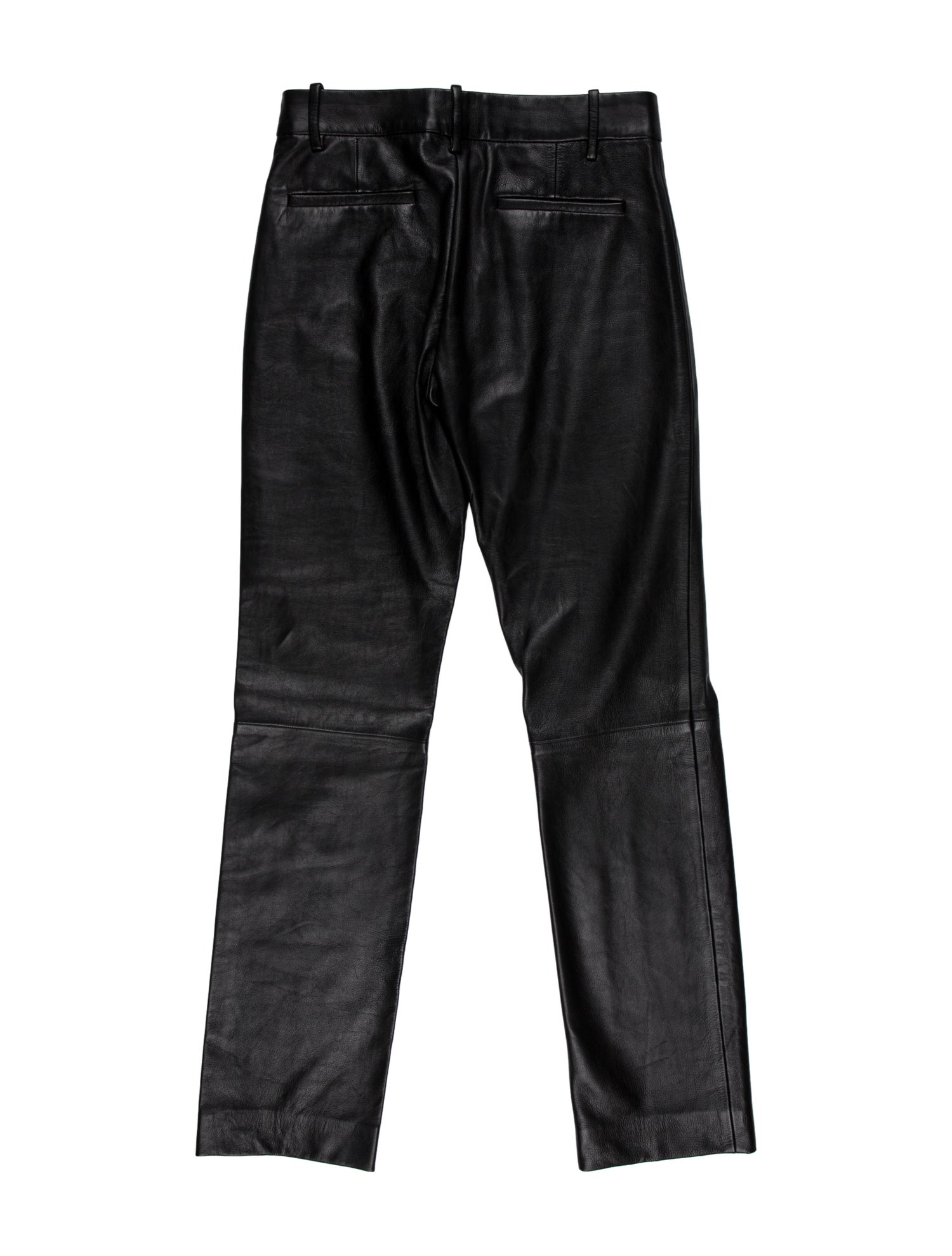 Nili Lotan Lamb Leather Straight Leg Pants