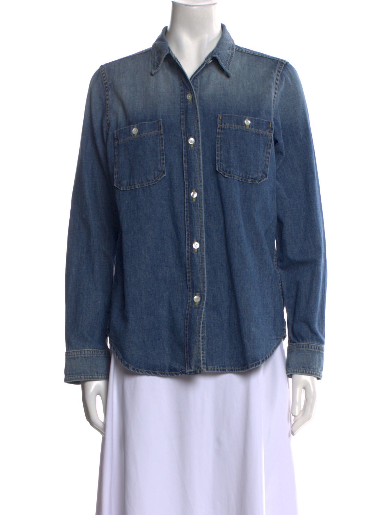 Nili Lotan Long Sleeve Button-Up Top