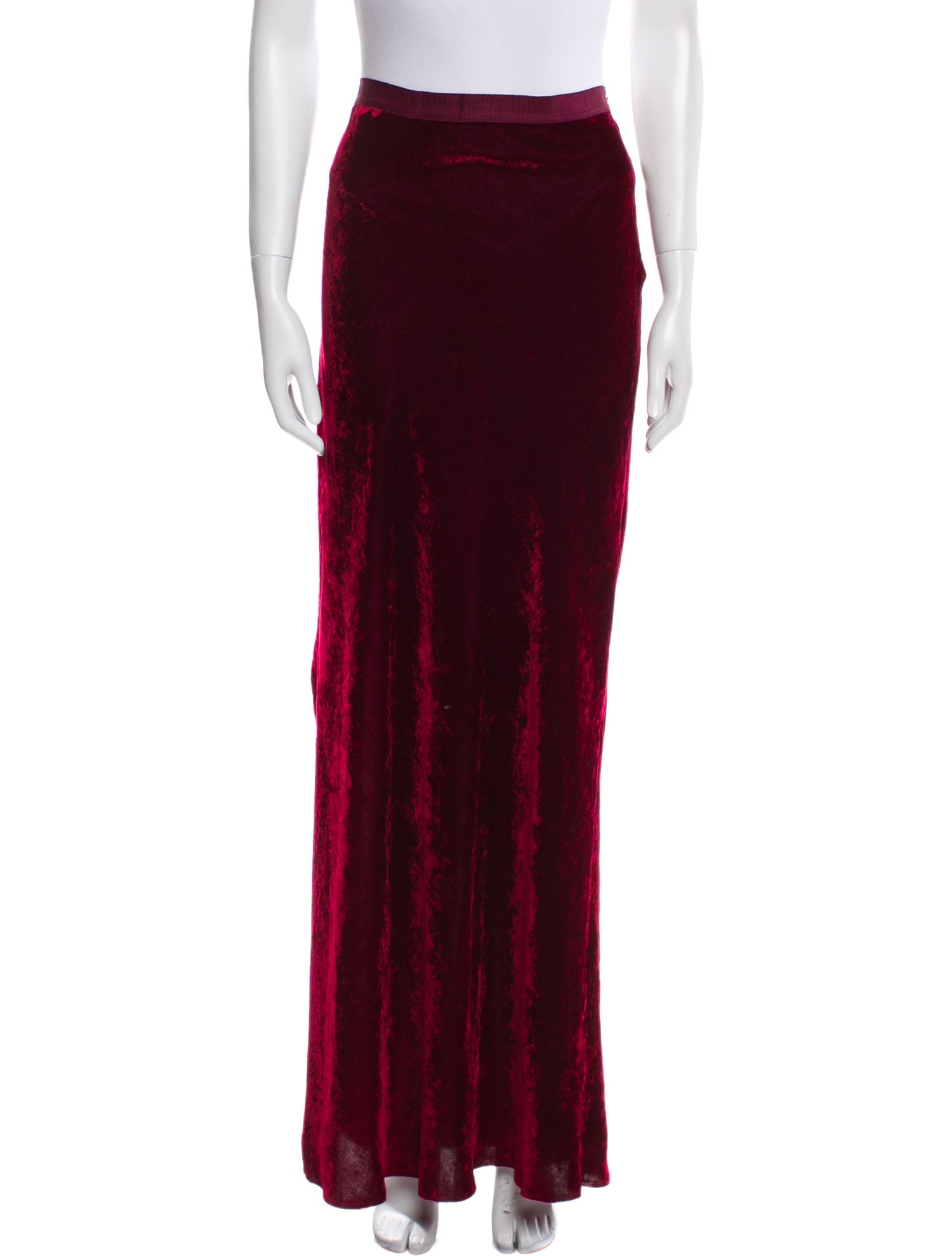 Nili Lotan Raw-Edge Trim Long Skirt