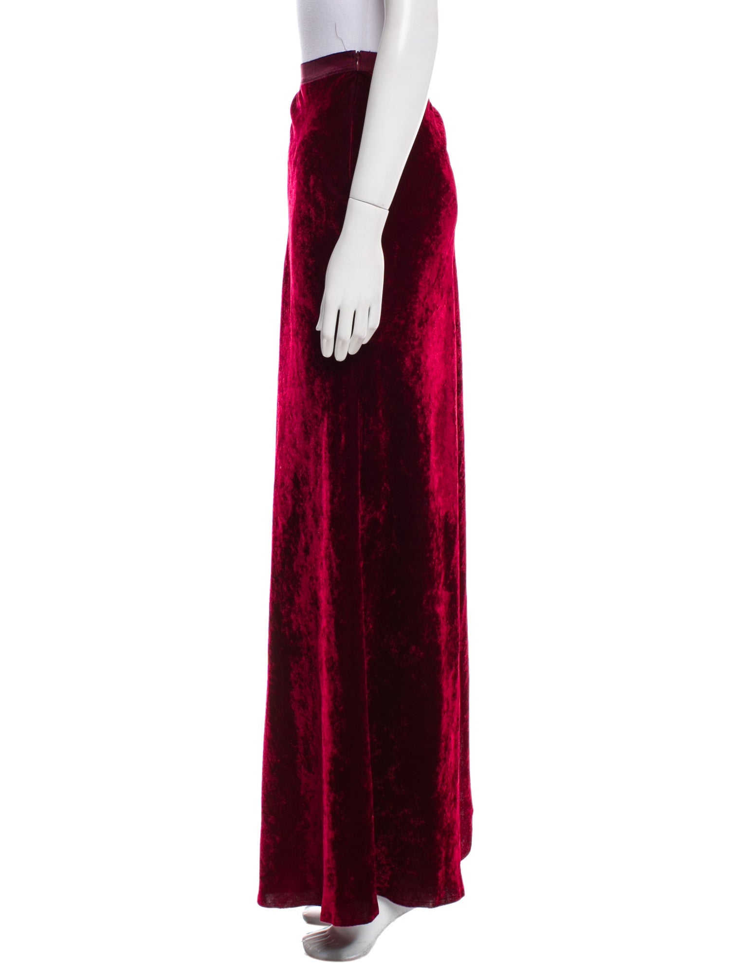 Nili Lotan Raw-Edge Trim Long Skirt